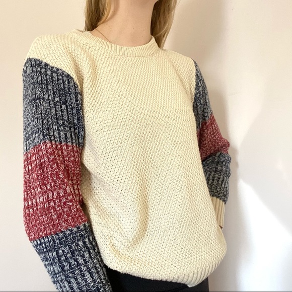 Sweater with Patterned Sleeves Size S - Picture 3 of 7